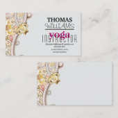 Yogalehrerin Mandala Henna zur Illustration Visitenkarte (Vorne/Hinten)