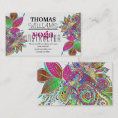 Yogalehrerin Mandala Henna zur Illustration Visitenkarte (Vorne/Hinten)