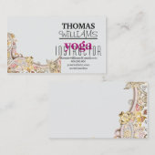 Yogalehrerin Mandala Henna zur Illustration Visitenkarte (Vorne/Hinten)