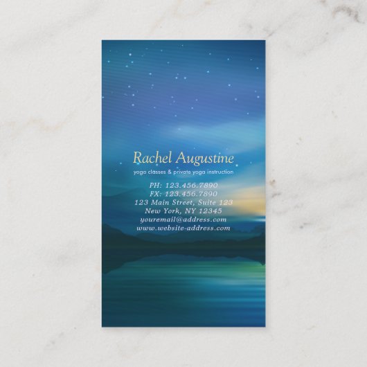 Yogalehrerin Mondlicht Halbmond Pose 5 Klasse Pass Treuekarte (Rückseite)