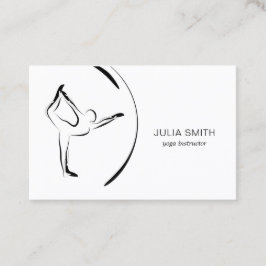 Yogalehrerkarte mit zwei Yoga-Posen Visitenkarte