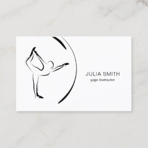 Yogalehrerkarte mit zwei Yoga-Posen Visitenkarte