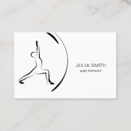 Yogalehrerkarte mit zwei Yoga-Posen Visitenkarte