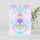 Yogalotos-Pose. Einladung (Stehend Vorderseite)