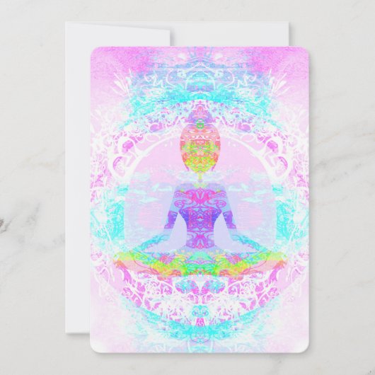 Yogalotos-Pose. Einladung (Vorderseite)