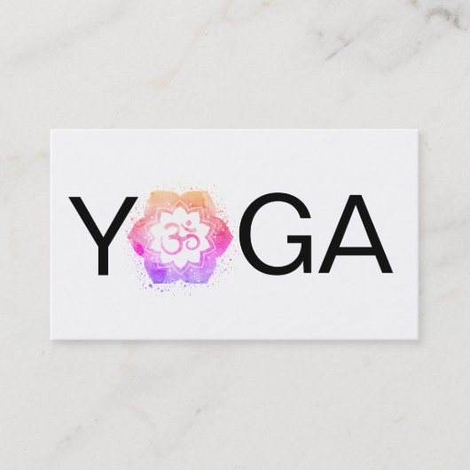 *~* YogaMandala OM-Om-Lotos-Lehrer-Lehrer Visitenkarte (Vorderseite)