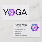 *~* YogaMandala OM-Om-Lotos-Lehrer-Lehrer Visitenkarte (Vorne/Hinten)