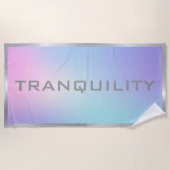 Yogamat aus rosa und blauem Ober Strandtuch (Vorderseite)