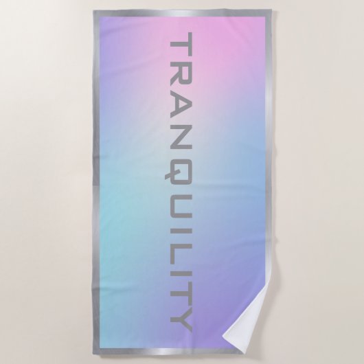 Yogamat aus rosa und blauem Ober Strandtuch (Vorderseite)