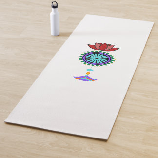 Yogamatte Anhänger spirituell mit Lotusblüte