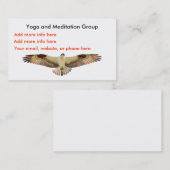 Yogameditationsfalke Osprey Visitenkarten Visitenkarte (Vorne/Hinten)