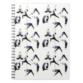 Yogaposen Notizbuch in Blau – für klare Gedanken & Notizblock