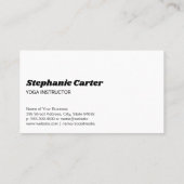 Yogapositionen | Gesundheitsbezogene Fitness Visitenkarte (Rückseite)