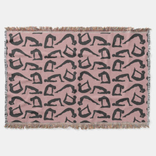 Yogapositionen Silhouetten Decke