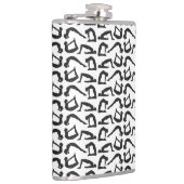 Yogapositionen Silhouetten Flachmann (Rechts)