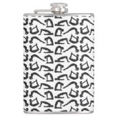 Yogapositionen Silhouetten Flachmann (Vorderseite)