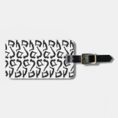 Yogapositionen Silhouetten Gepäckanhänger (Vorderseite horizontal)