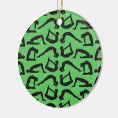 Yogapositionen Silhouetten Keramikornament (Links)