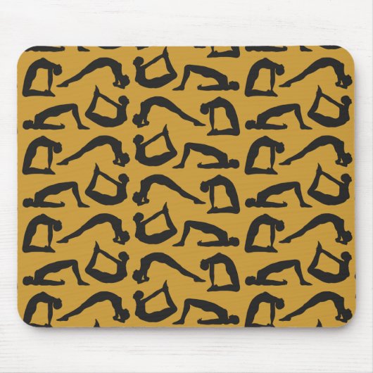 Yogapositionen Silhouetten Mousepad (Vorne)