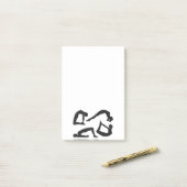 Yogapositionen Silhouetten Post-it Klebezettel (Auf Schreibtisch)