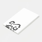 Yogapositionen Silhouetten Post-it Klebezettel (angewinkelt)