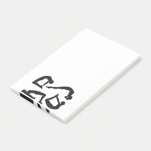 Yogapositionen Silhouetten Post-it Klebezettel (angewinkelt)