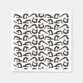 Yogapositionen Silhouetten Serviette (Vorderseite)