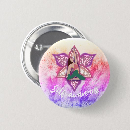 Yogaschaltfläche für die Selbstheilungsheilung Button (Vorne & Hinten)