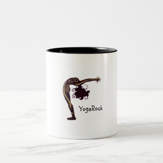 Yogasonnegruß Zweifarbige Tasse (Mittel)