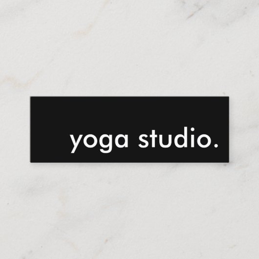Yogastudio. Mini Visitenkarte (Vorderseite)