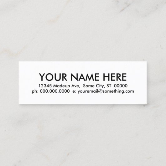 Yogastudio. Mini Visitenkarte (Rückseite)