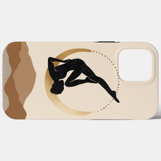 Yogastudio Pose Goldmond modern abstrakten Zen Case-Mate iPhone Hülle (Rückseite (Horizontal))