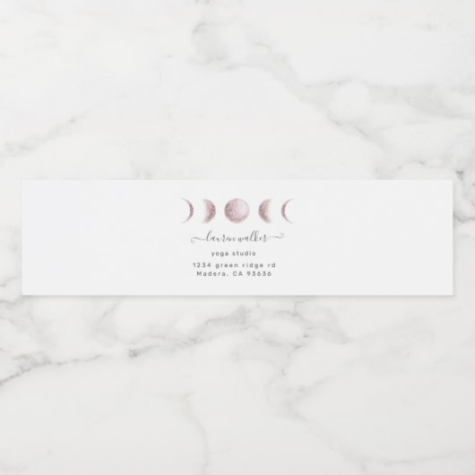 Yogastudio Wasserflaschenetikett (Einzelnes Label)