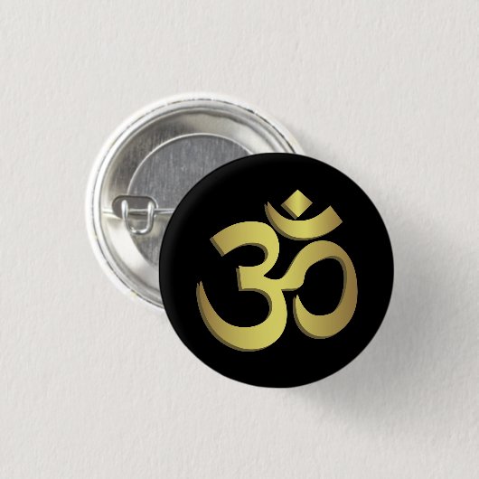Yogasymbol OM (Om) Namaste Button (Vorne & Hinten)
