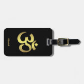 Yogasymbol OM (Om) Namaste Gepäckanhänger (Vorderseite horizontal)