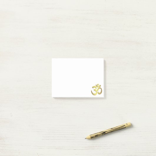 Yogasymbol OM (Om) Namaste Post-it Klebezettel (Auf Schreibtisch)