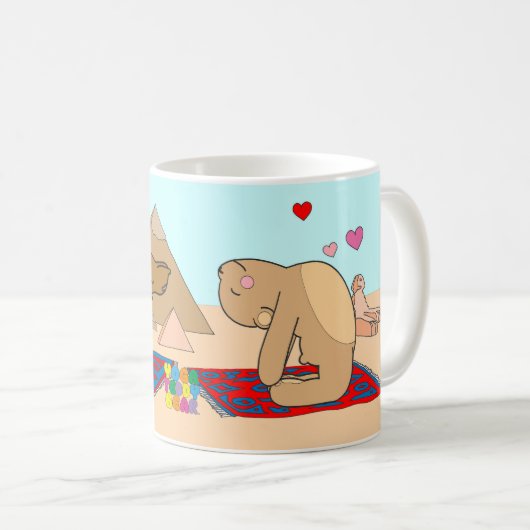 Yogateddy-Bärn-Kamel-Pose-Tasse Kaffeetasse (VorderseiteRechts)