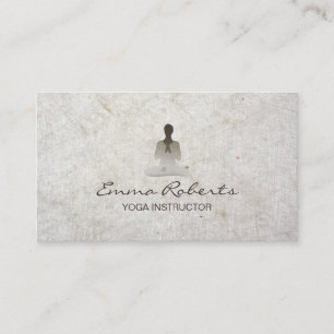 Yogau. Meditationwellness-Salon-Vintages Papier Visitenkarte