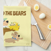 Yogi-Bär und Boo-Boo-Panik Geschirrtuch (Viertel Falte)