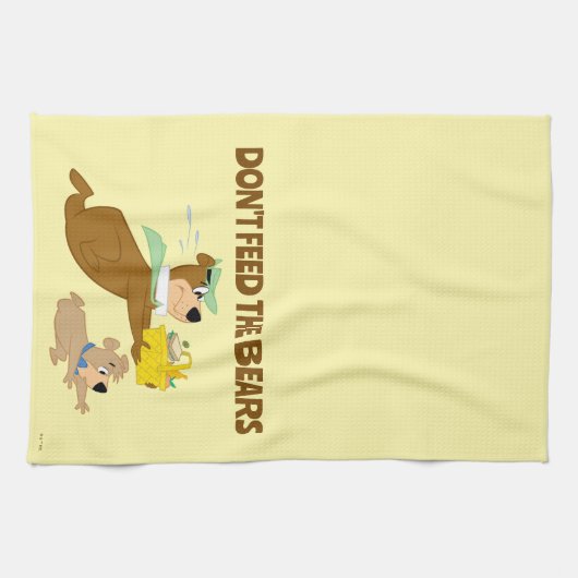 Yogi-Bär und Boo-Boo-Panik Geschirrtuch (Horizontal)