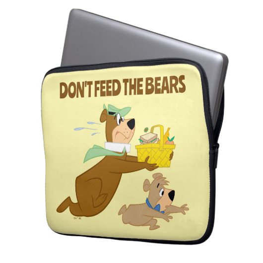Yogi-Bär und Boo-Boo-Panik Laptopschutzhülle (Vorderseite Links)