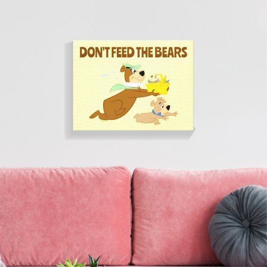 Yogi-Bär und Boo-Boo-Panik Leinwanddruck (Insitu (Wohnzimmer))