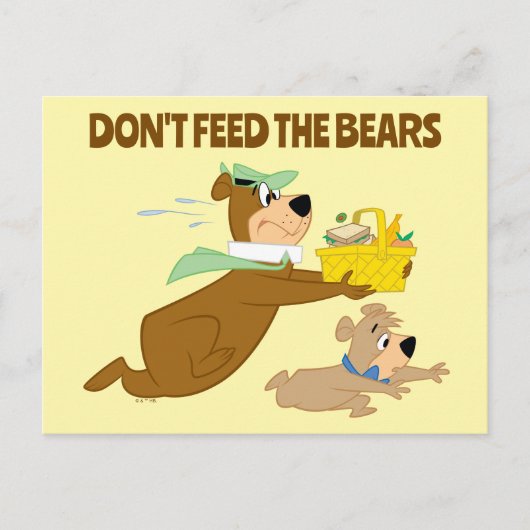 Yogi-Bär und Boo-Boo-Panik Postkarte (Vorderseite)