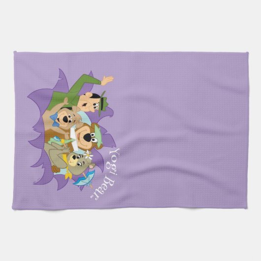 Yogi Bär und Freunde Überraschung Geschirrtuch (Horizontal)