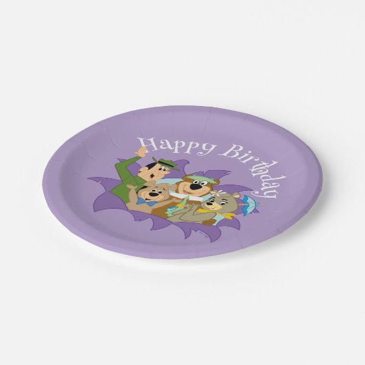 Yogi Bär und Freunde Überraschung Pappteller (Schrägansicht)