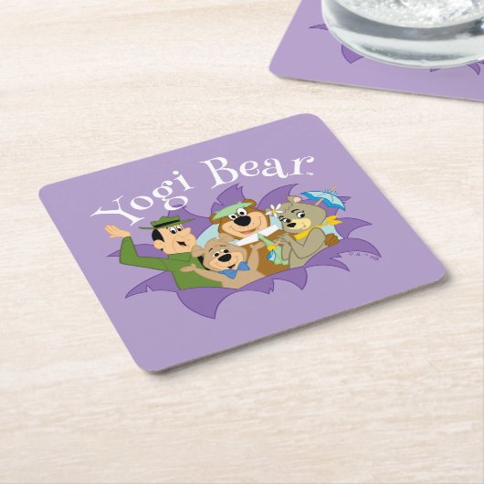 Yogi Bär und Freunde Überraschung Rechteckiger Pappuntersetzer (angewinkelt)