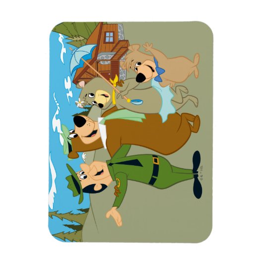 Yogi Bär und Freunde Warm Willkommen Magnet (Vertikal)