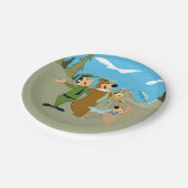 Yogi Bär und Freunde Warm Willkommen Pappteller (Schrägansicht)