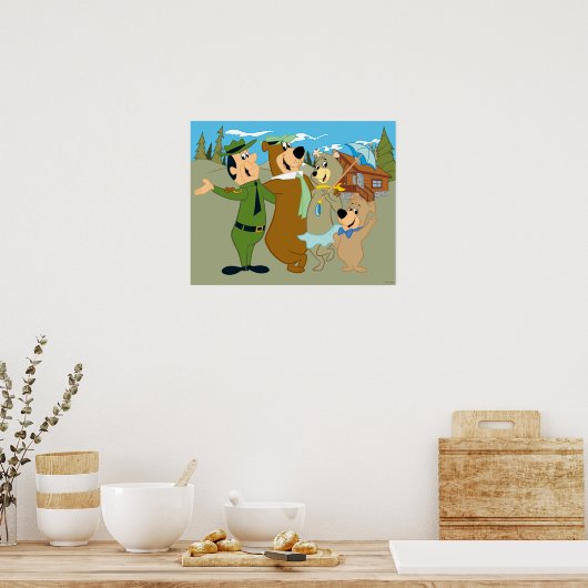 Yogi Bär und Freunde Warm Willkommen Poster (Küche)