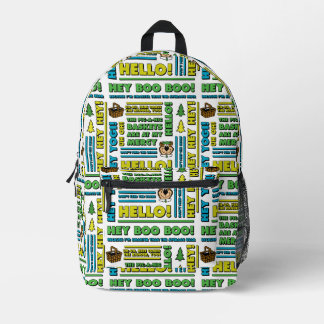 Yogi Bären's Picnic Quotes & Fun Phrases Muster Bedruckter Rucksack